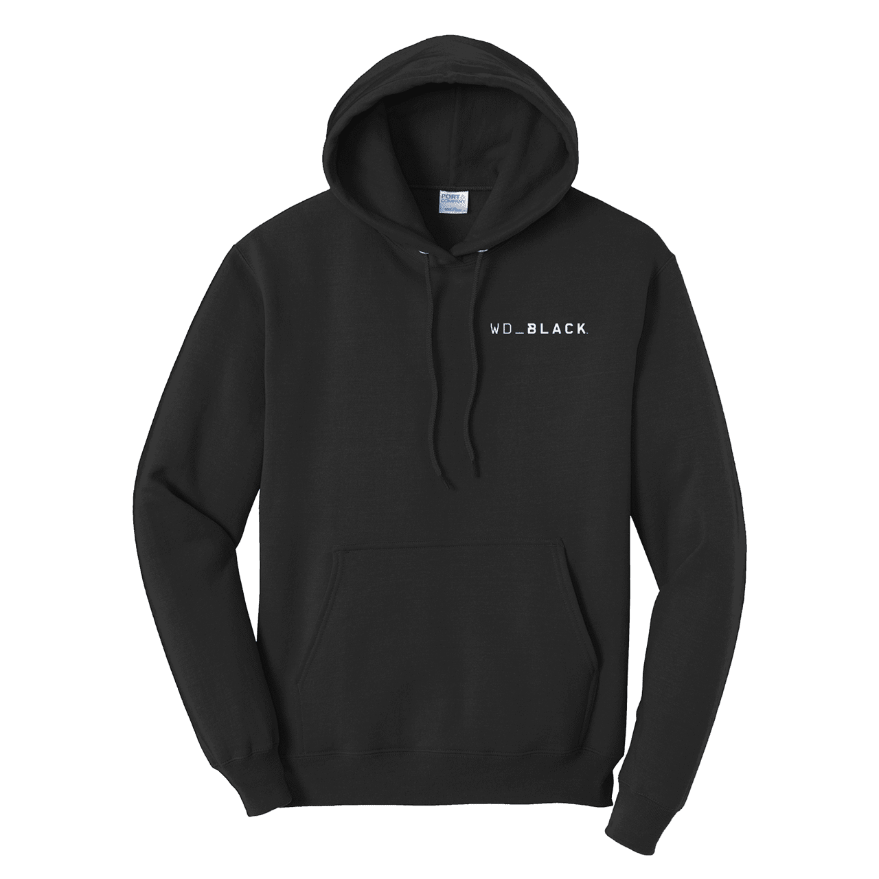 Port & Co. Fleece Pullover Hoodie (black) w\/ WD_Black logo - Small - Image1